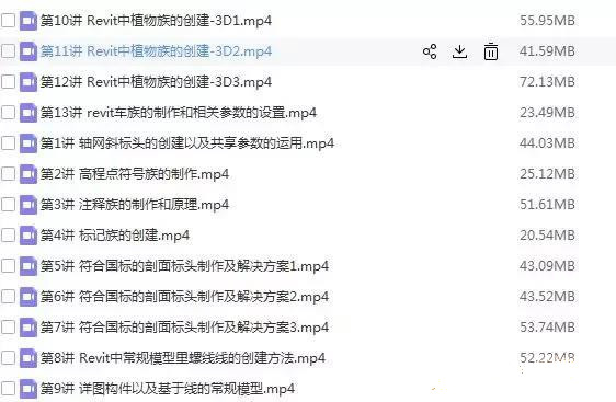 revit中級視頻教程百度云免費(fèi)下載地址