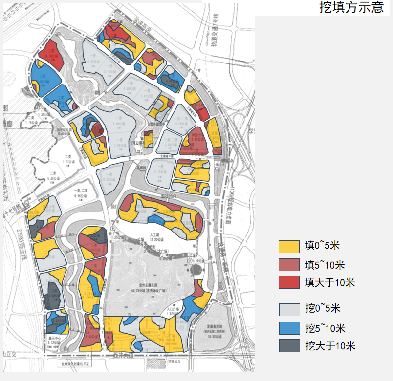 重慶萬(wàn)達(dá)室外主題樂(lè)園土方量計(jì)算分析