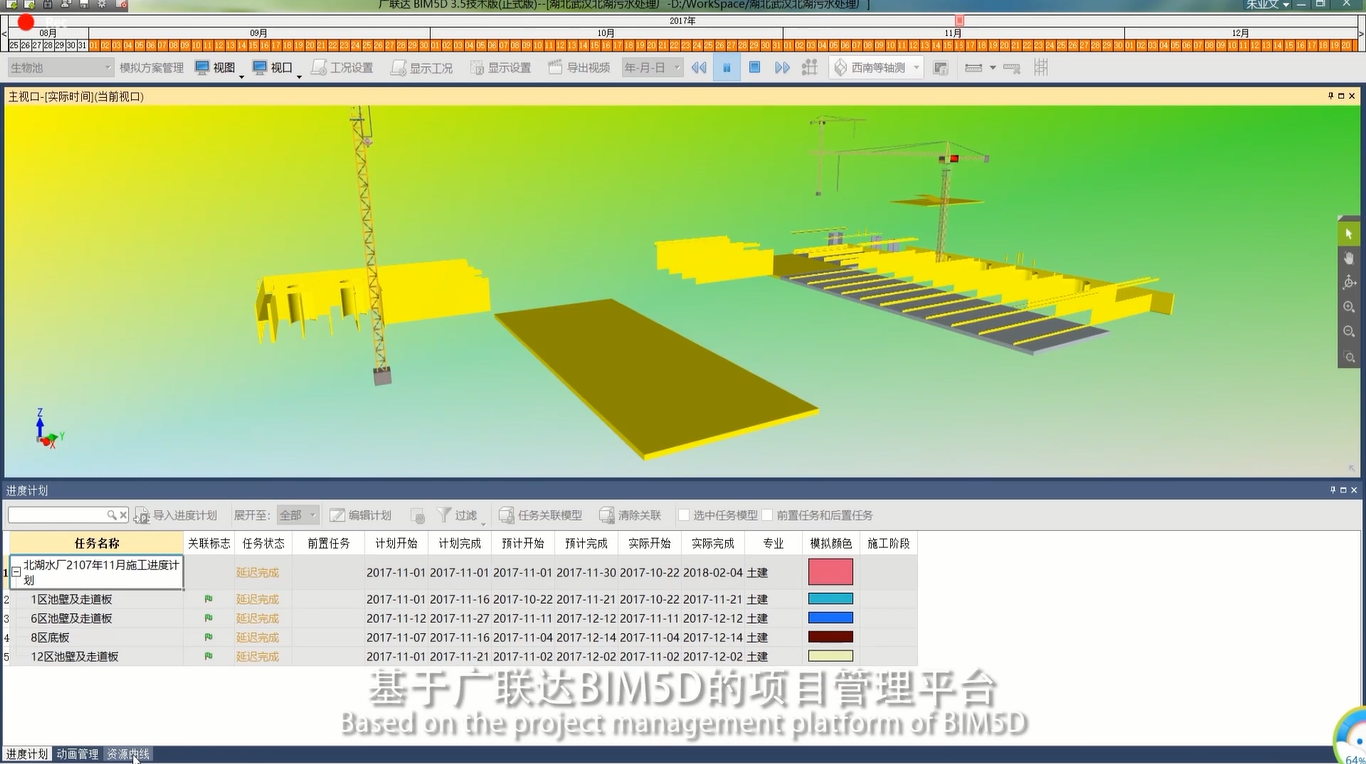 北湖污水處理廠-施工進(jìn)度計(jì)劃